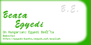 beata egyedi business card